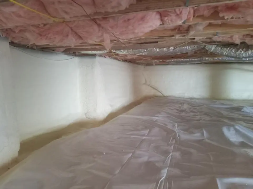 Crawl space encapsulation with closed-cell spray foam for Roof Maintenance in Lakeland