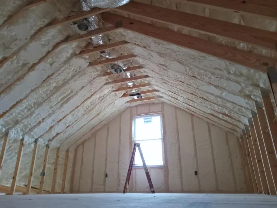 Spray foam roofing application for Crawl Space Insulation project in Lakeland